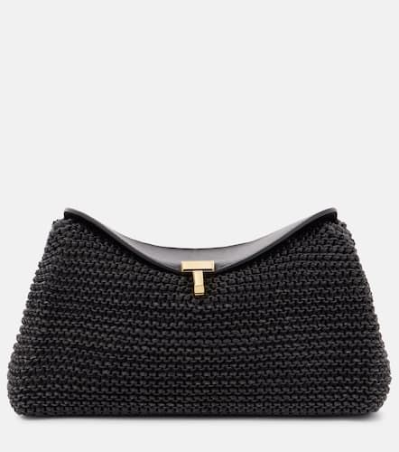 Toteme T-Lock woven leather clutch - Toteme - Modalova