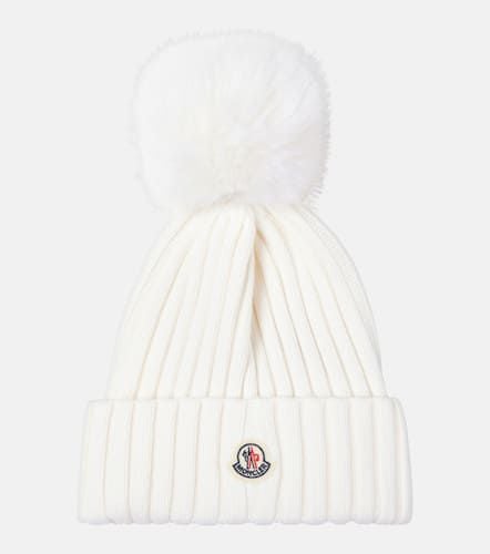 Moncler Logo wool beanie - Moncler - Modalova