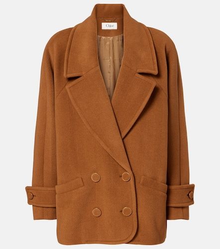 Double-breasted virgin-wool coat - Chloe - Modalova