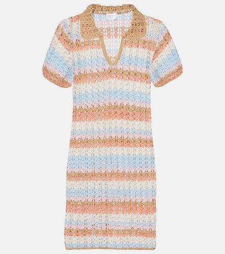 Vestido polo de croché de algodón a rayas - Anna Kosturova - Modalova