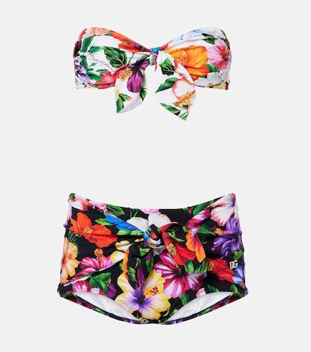 Bikini floral con lazo - Dolce&Gabbana - Modalova