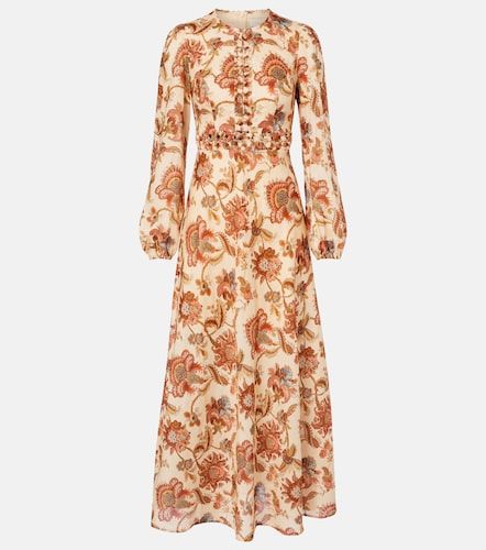 Vestido largo Aster de lino floral - Zimmermann - Modalova