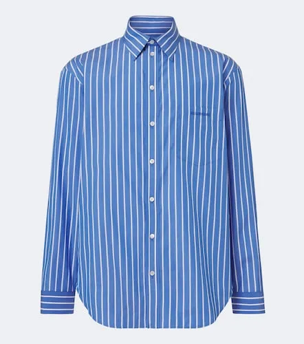 Camisa de popelín de algodón a rayas - Balenciaga - Modalova