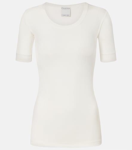 Top en mezcla de algodón acanalado - Calvin Klein Collection - Modalova