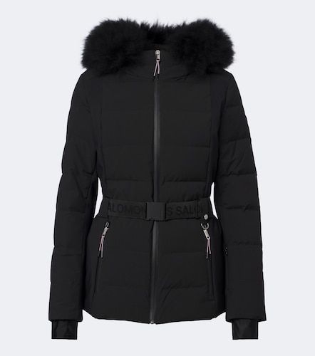 Piumino da sci con cintura e shearling - Yves Salomon - Modalova