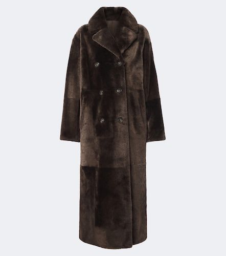 Cappotto in shearling doppiopetto - Yves Salomon - Modalova