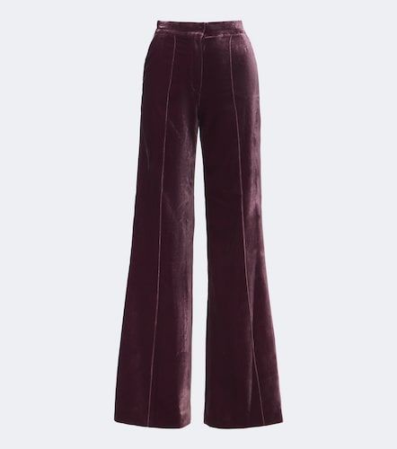 Pantaloni a gamba larga in velluto - Elie Saab - Modalova