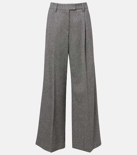 Monili herringbone wool-blend wide-leg pants - Brunello Cucinelli - Modalova