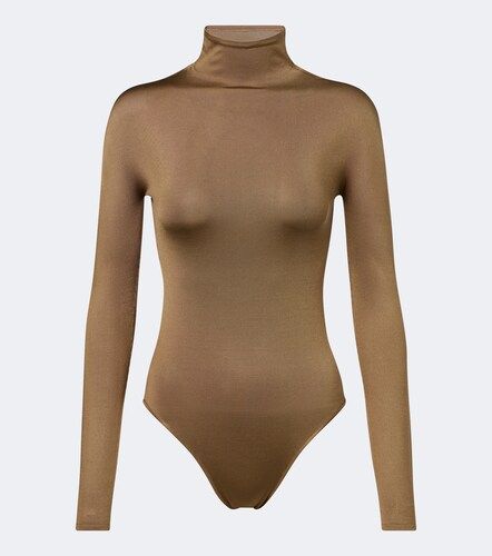 Turtleneck silk-blend bodysuit - Alaia - Modalova