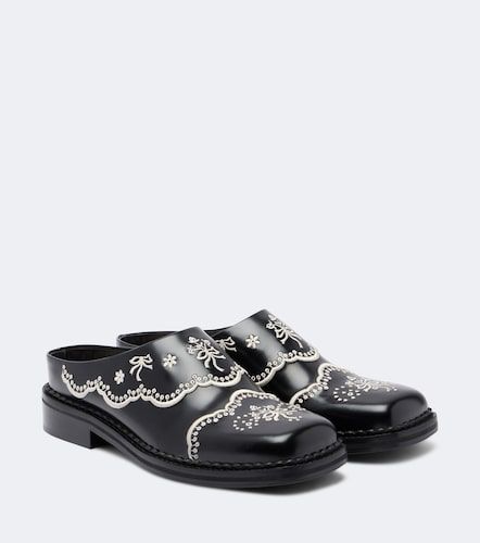 Embroidered leather mules - Simone Rocha - Modalova