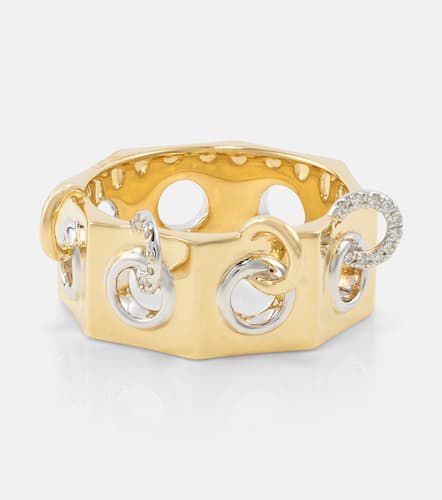 Eyet 14kt yellow and white ring with diamonds - Rainbow K - Modalova