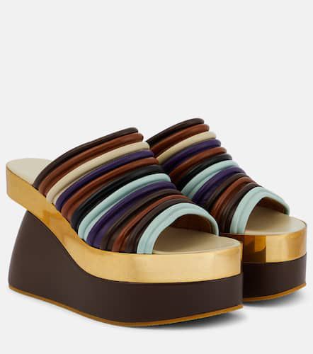 Dries Van Noten Leather wedge mules - Dries Van Noten - Modalova