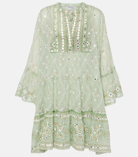 Embroidered cotton minidress - Juliet Dunn - Modalova