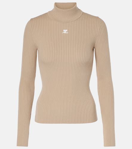 CourrÃ¨ges Logo ribbed-knit top - Courreges - Modalova