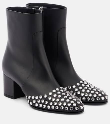 AlaÃ¯a 60 embellished leather ankle boots - Alaia - Modalova