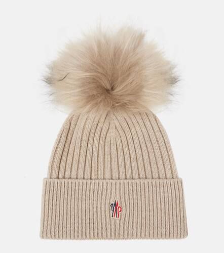 Gorro de cachemir con ribete de pompones - Moncler - Modalova