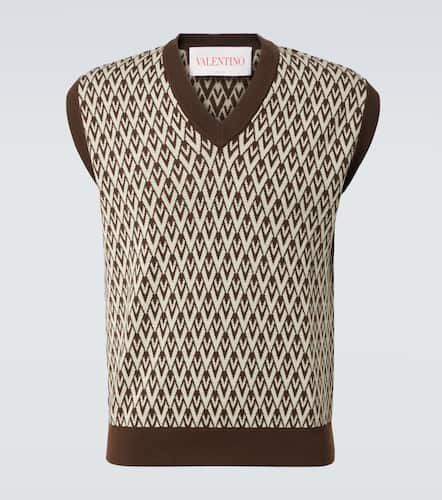 Toute La V virgin wool sweater vest - Valentino - Modalova