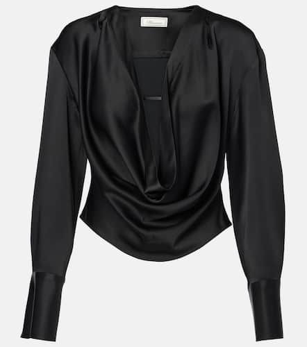 Blumarine Envers draped satin top - Blumarine - Modalova