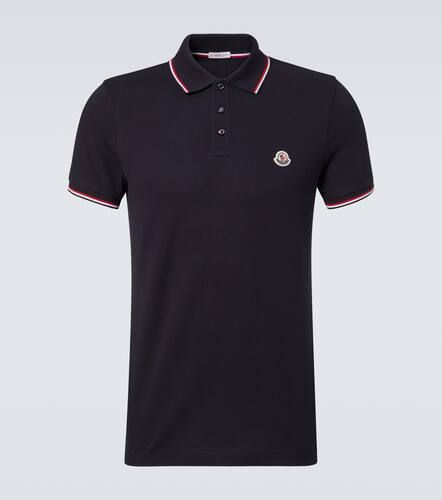 Logo cotton piquÃ© polo shirt - Moncler - Modalova