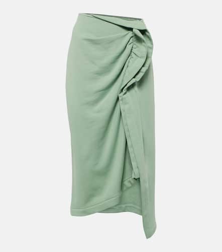 Gathered cotton midi skirt - Dries Van Noten - Modalova