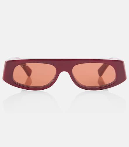 Gucci Logo rectangular sunglasses - Gucci - Modalova