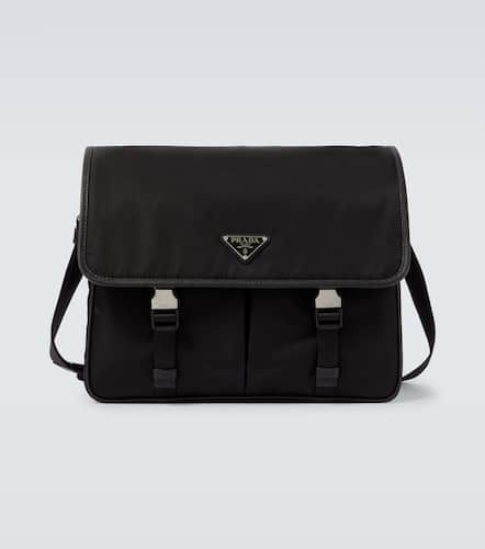 Re-Nylon leather-trimmed messenger bag - Prada - Modalova