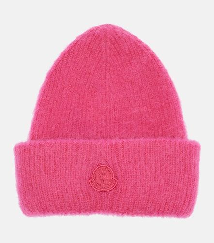 Moncler Logo wool-blend beanie - Moncler - Modalova