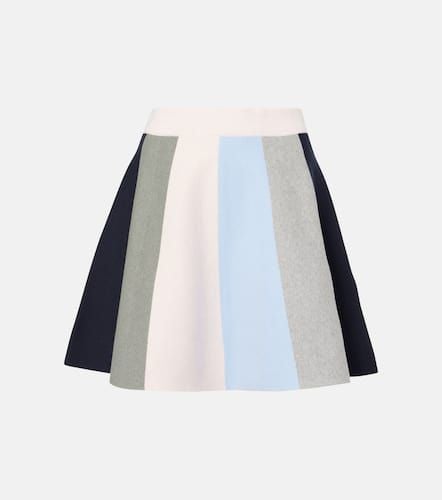 Colorblocked cotton and cashmere miniskirt - JW Anderson - Modalova