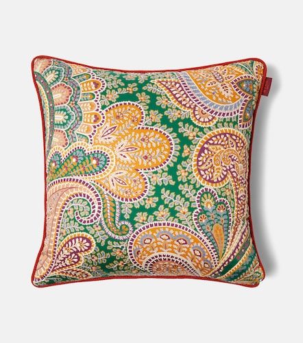 Cuscino in cotone con stampa paisley - Etro - Modalova