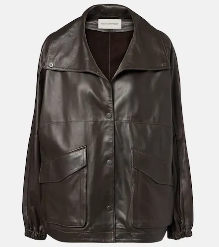 Nour Hammour Anorak leather jacket - Nour Hammour - Modalova