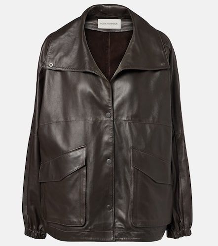 Chaqueta anorak de piel - Nour Hammour - Modalova