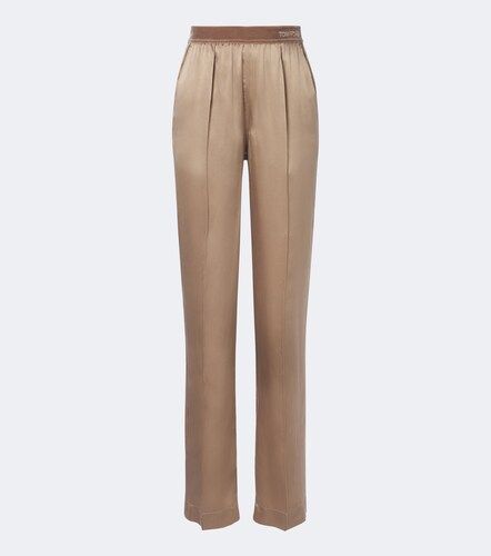 Pantalones rectos de satén de seda - Tom Ford - Modalova
