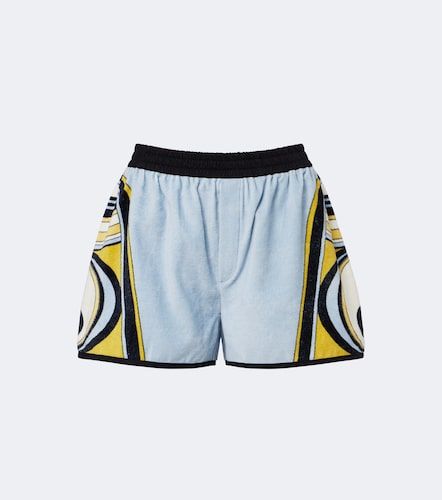 Pull-up printed cotton terry shorts - La DoubleJ - Modalova