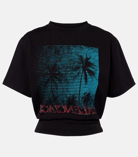 Camiseta cropped de jersey de algodón - Balenciaga - Modalova