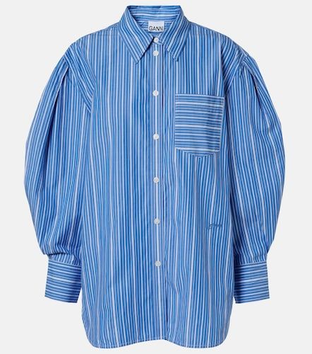 Camicia in popeline di cotone a righe - Ganni - Modalova