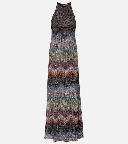 Vestido largo de lamé en zigzag - Missoni - Modalova