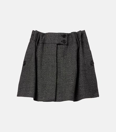 Minifalda de lana virgen espigada - Prada - Modalova