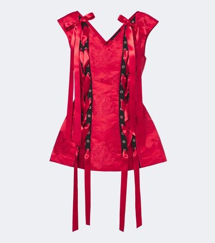 Top de brocado floral con lazo - Simone Rocha - Modalova