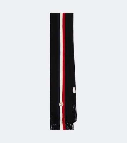 Moncler Logo virgin wool scarf - Moncler - Modalova