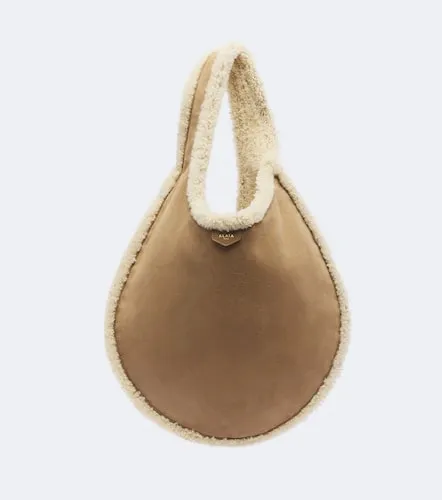 One Piece shearling-lined suede shoulder bag - Alaia - Modalova