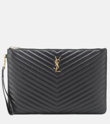 Cassandre matelassÃ© leather clutch - Saint Laurent - Modalova