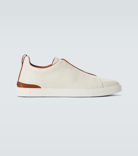 Triple Stitch leather sneakers - Zegna - Modalova