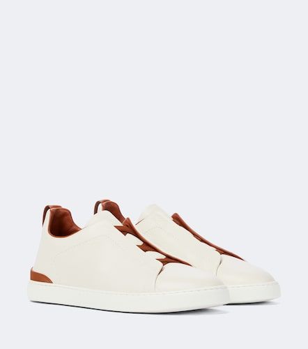 Triple Stitch leather sneakers - Zegna - Modalova