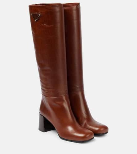 Prada Knee-high leather boots - Prada - Modalova