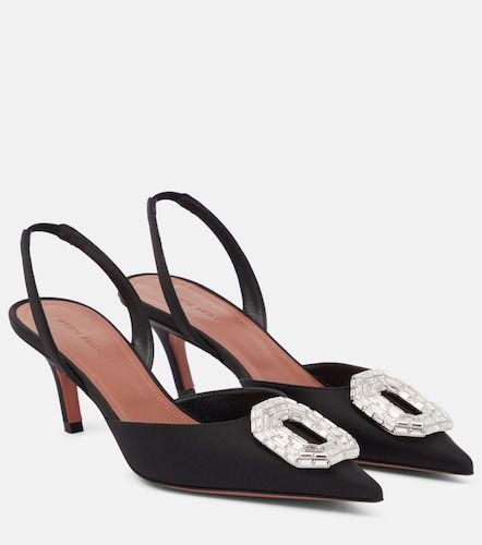 Pumps slingback Camelia in raso - Amina Muaddi - Modalova