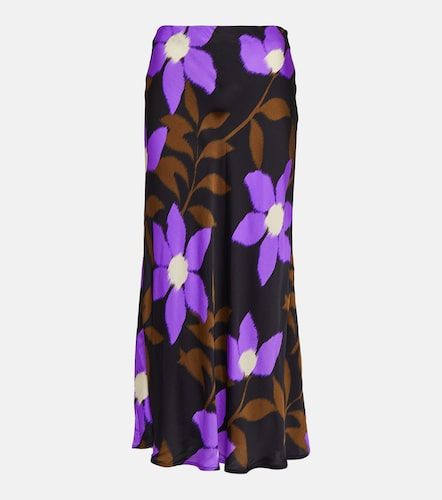 Falda midi Kaiya de satén estampada - Velvet - Modalova