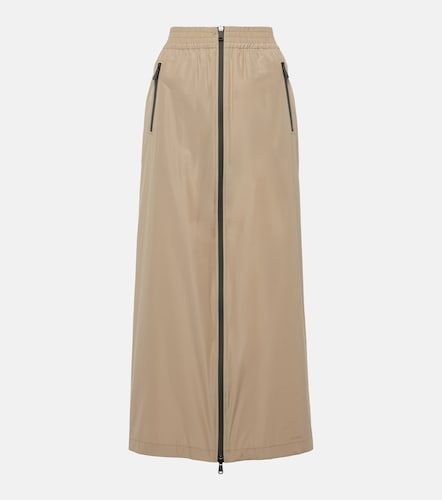 Gonna lunga in taffetà con zip - Brunello Cucinelli - Modalova