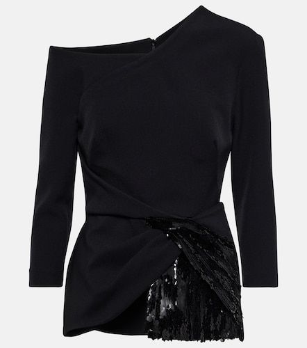 Juah sequined asymmetric crepe top - Safiyaa - Modalova