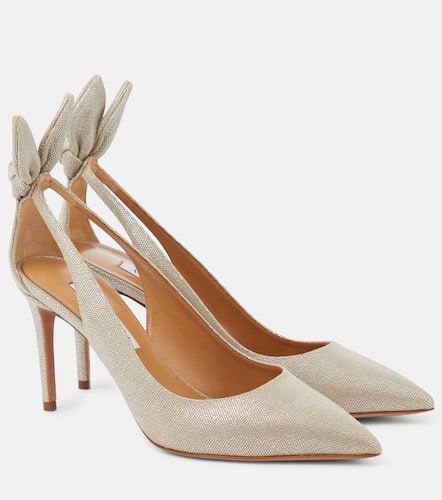 Bow Tie 85 metallic canvas pumps - Aquazzura - Modalova