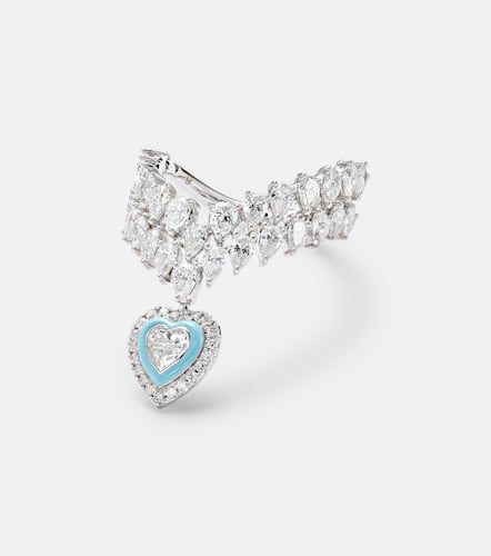 Heart Of The Ocean 18kt white gold ring with diamonds - Kamyen - Modalova